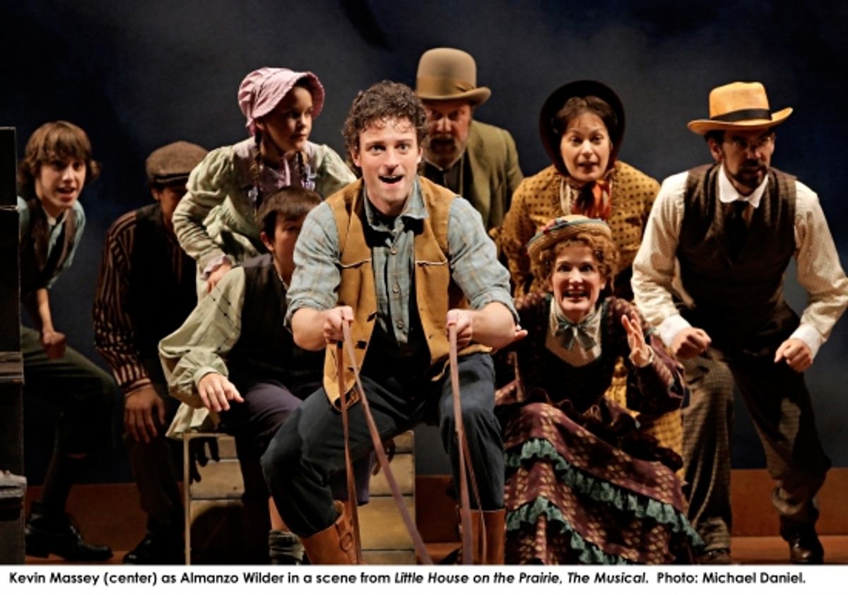 Kevin Massey (center) as Almanzo Wilder at 